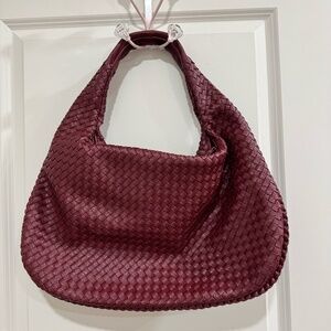 Oriona Woven Handbag - Dark Red – Peppermayo US